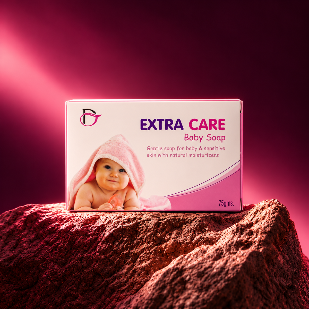 Extra Care Baby Soap on a rock